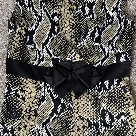 Karen Miller Snakeskin Print Sleeveless Dress Size 6 - Picture 9 of 14